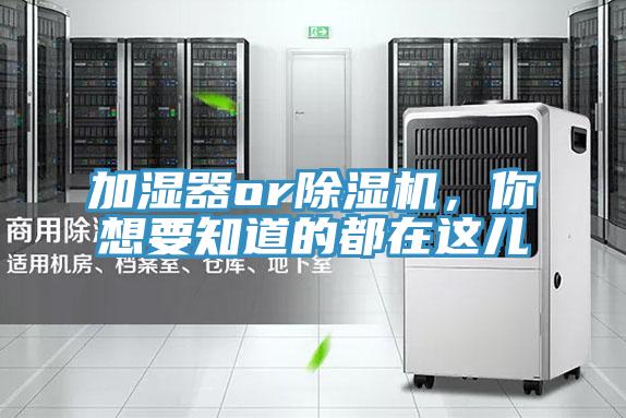 加濕器or除濕機，你想要知道的都在這兒