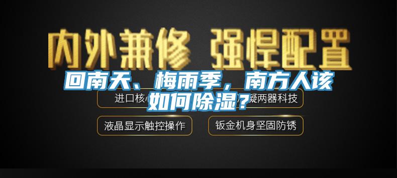 回南天、梅雨季，南方人該如何除濕？