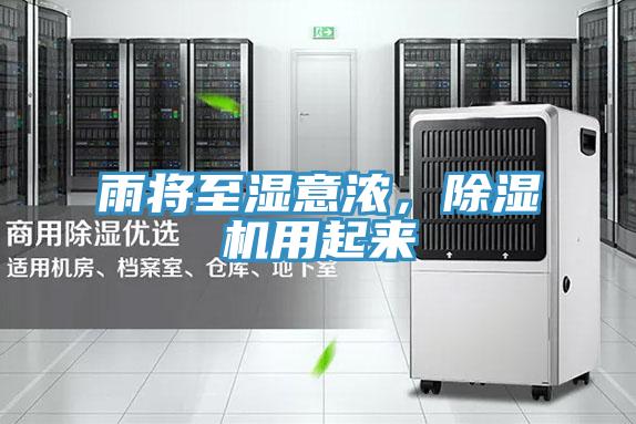 雨將至濕意濃，除濕機用起來