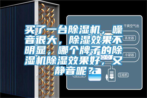 買了一臺(tái)除濕機(jī)，噪音很大，除濕效果不明顯，哪個(gè)牌子的除濕機(jī)除濕效果好，又靜音呢？