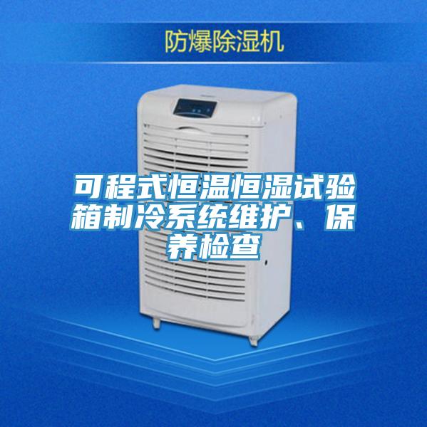 可程式恒溫恒濕試驗箱制冷系統(tǒng)維護、保養(yǎng)檢查