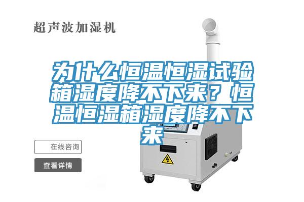 為什么恒溫恒濕試驗(yàn)箱濕度降不下來？恒溫恒濕箱濕度降不下來
