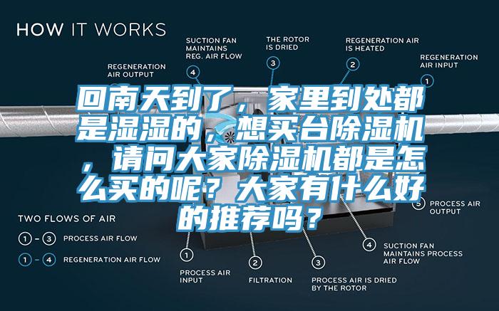 回南天到了，家里到處都是濕濕的，想買臺(tái)除濕機(jī)，請(qǐng)問大家除濕機(jī)都是怎么買的呢？大家有什么好的推薦嗎？