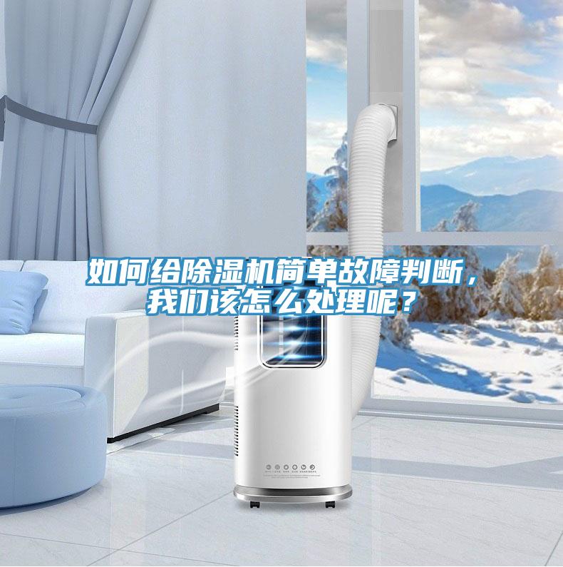 如何給除濕機(jī)簡單故障判斷，我們?cè)撛趺刺幚砟兀?></div>
								<div   id=