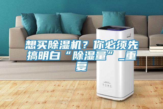 想買除濕機？你必須先搞明白“除濕量”_重復