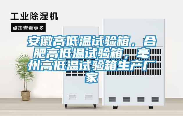 安徽高低溫試驗箱，合肥高低溫試驗箱，毫州高低溫試驗箱生產(chǎn)廠家