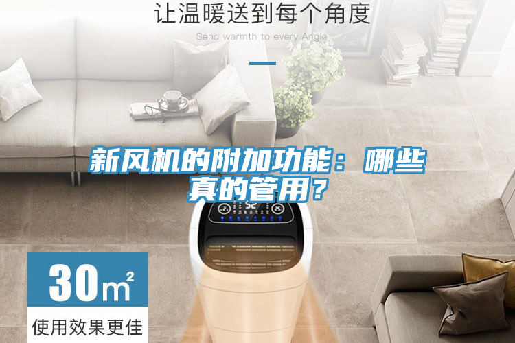 新風機的附加功能：哪些真的管用？