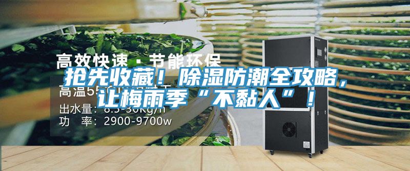 搶先收藏！除濕防潮全攻略，讓梅雨季“不黏人”！
