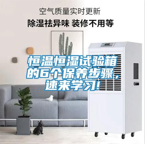 恒溫恒濕試驗(yàn)箱的6個(gè)保養(yǎng)步驟，速來(lái)學(xué)習(xí)!