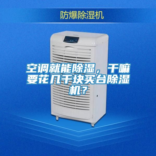空調就能除濕，干嘛要花幾千塊買臺除濕機？