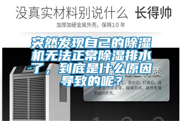 突然發(fā)現(xiàn)自己的除濕機(jī)無法正常除濕排水了，到底是什么原因?qū)е碌哪兀?></div>
								<div   id=