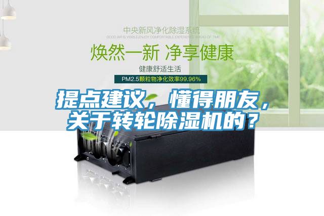 提點建議，懂得朋友，關于轉(zhuǎn)輪除濕機的？
