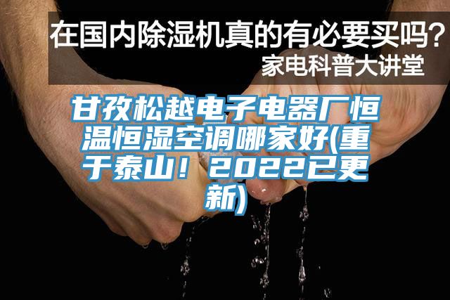 甘孜松越電子電器廠恒溫恒濕空調(diào)哪家好(重于泰山！2022已更新)