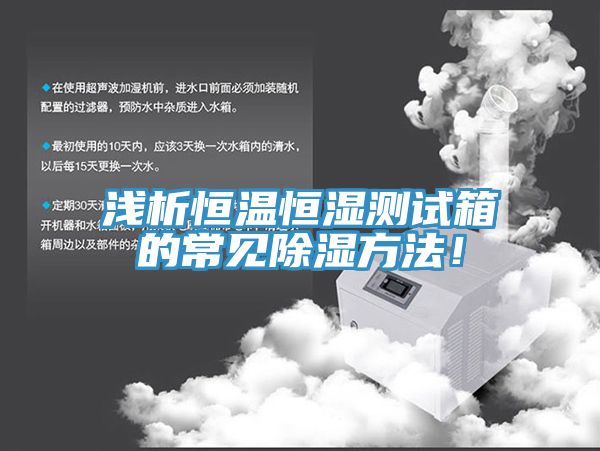 淺析恒溫恒濕測(cè)試箱的常見(jiàn)除濕方法！
