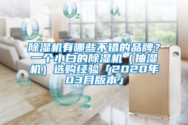 除濕機有哪些不錯的品牌？一個小白的除濕機（抽濕機）選購經(jīng)驗「2020年03月版本」