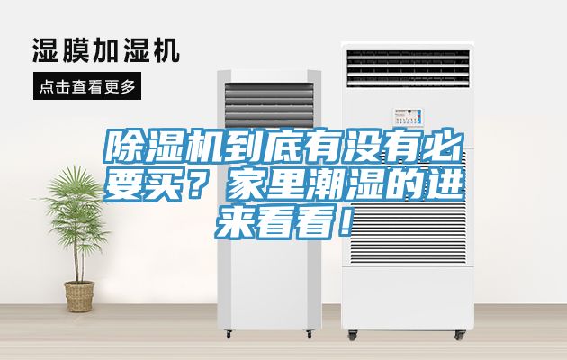 除濕機到底有沒有必要買？家里潮濕的進來看看！