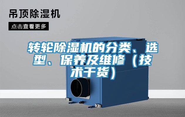 轉輪除濕機的分類、選型、保養(yǎng)及維修（技術干貨）