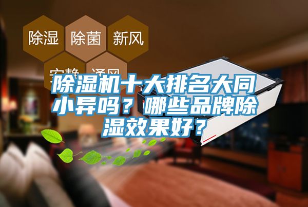 除濕機十大排名大同小異嗎？哪些品牌除濕效果好？