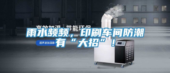 雨水頻頻，印刷車間防潮有“大招”！