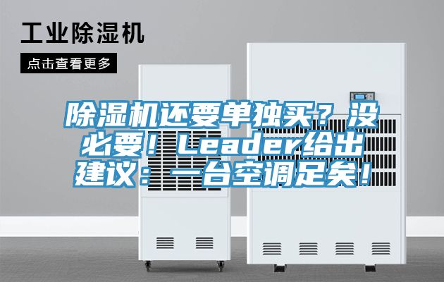 除濕機(jī)還要單獨(dú)買？沒必要！Leader給出建議：一臺空調(diào)足矣！