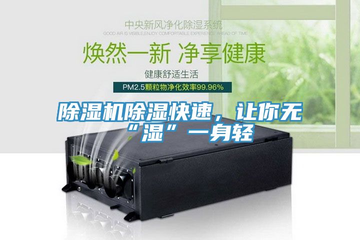 除濕機(jī)除濕快速，讓你無(wú)“濕”一身輕